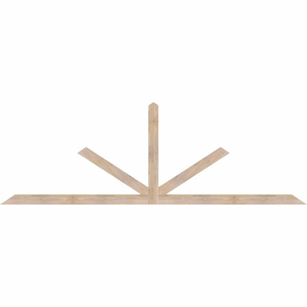 Ekena Millwork Saratoga Smooth Timber Gable Bracket, Douglas Fir, 108"W x 36"H x 1 1/2"D x 3 1/2"F, 8/12 Pitch GBW108X36X0204SAR00SDF - main